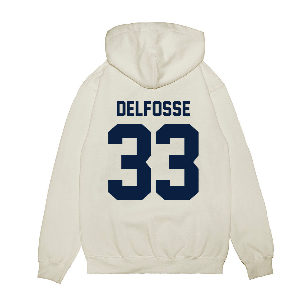 Michigan - NCAA Women's Basketball : Te'Yala Delfosse - Vintage Shersey Premium Hooded Sweatshirt-1