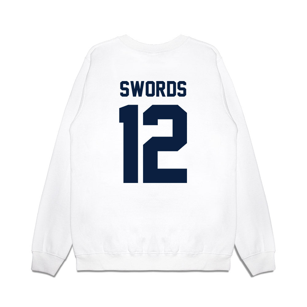 Michigan - NCAA Women's Basketball : Syla Swords - Vintage Shersey Premium Crewneck Sweatshirt-1