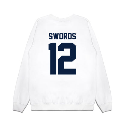 Michigan - NCAA Women's Basketball : Syla Swords - Vintage Shersey Premium Crewneck Sweatshirt-1