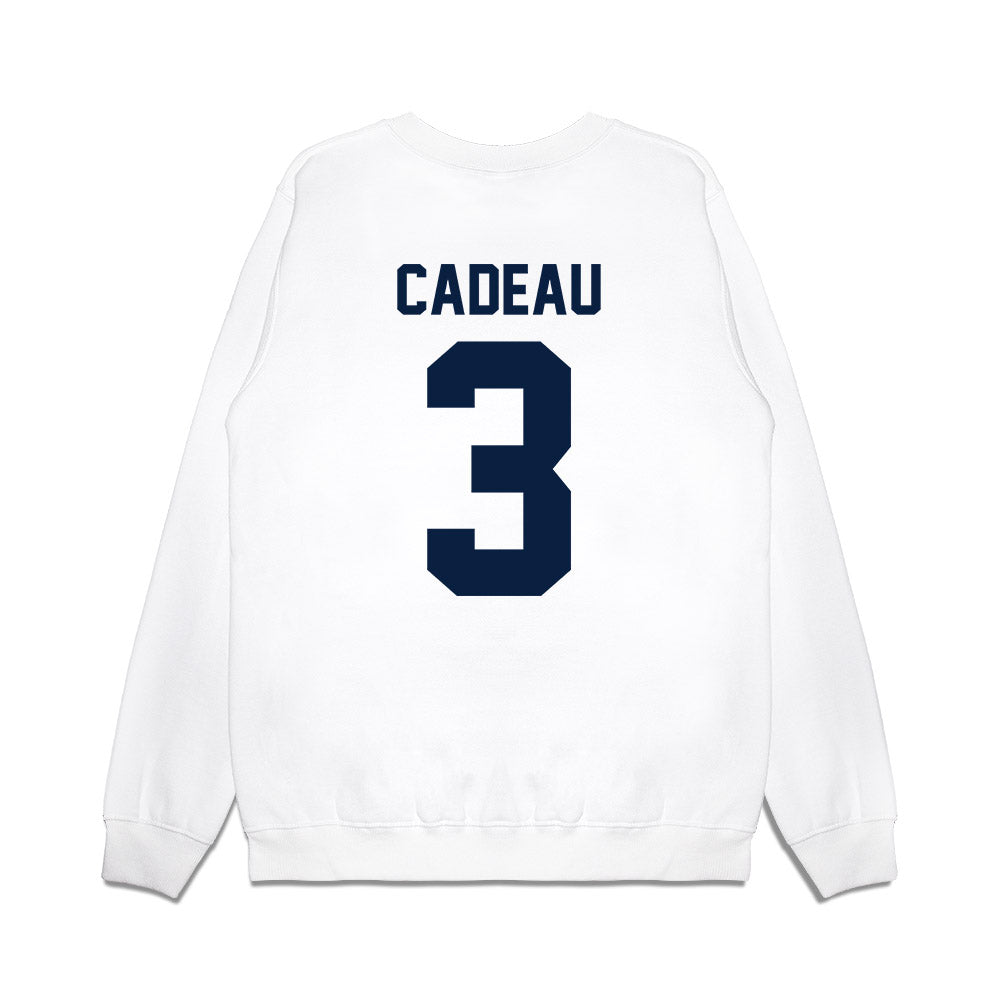 Michigan - NCAA Men's Basketball : Elliot Cadeau - Vintage Shersey Premium Crewneck Sweatshirt-1