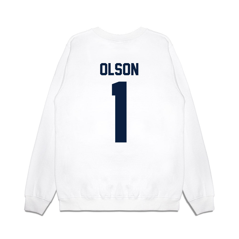 Michigan - NCAA Women's Basketball : Olivia Olson - Vintage Shersey Premium Crewneck Sweatshirt-1