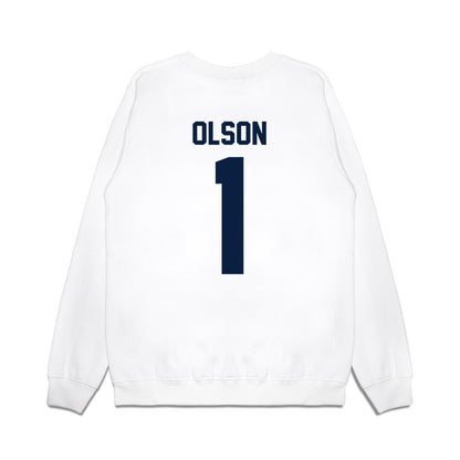 Michigan - NCAA Women's Basketball : Olivia Olson - Vintage Shersey Premium Crewneck Sweatshirt-1