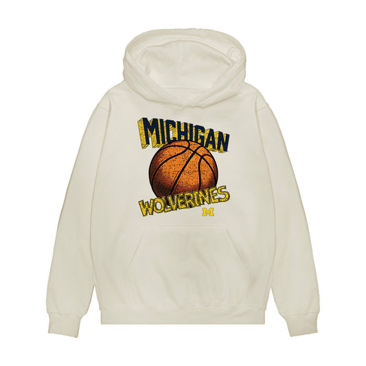 Michigan - NCAA Men's Basketball : Nimari Burnett - Vintage Shersey Premium Hooded Sweatshirt-0