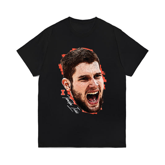 Illinois - NCAA Men's Basketball : Tomislav Ivisic - Game Face Comfort Colors T-Shirt-0