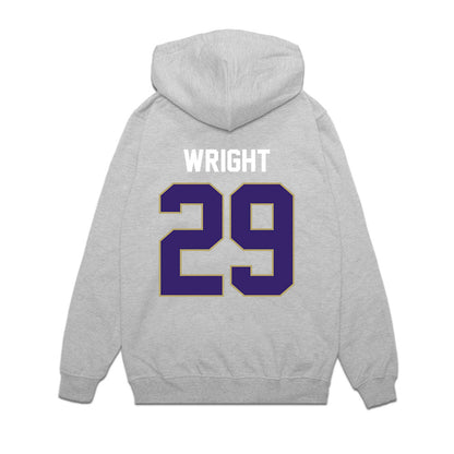 JMU - NCAA Football : KJ Wright - Vintage Football Premium Hooded Sweatshirt-1