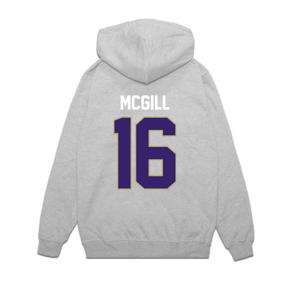 JMU - NCAA Football : TJ McGill - Vintage Football Premium Hooded Sweatshirt-1