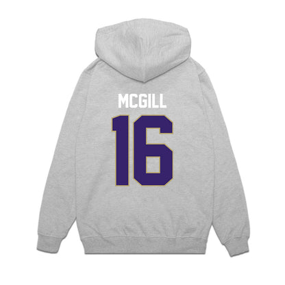JMU - NCAA Football : TJ McGill - Vintage Football Premium Hooded Sweatshirt-1