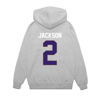 JMU - NCAA Football : Nakian Jackson - Vintage Football Premium Hooded Sweatshirt-1