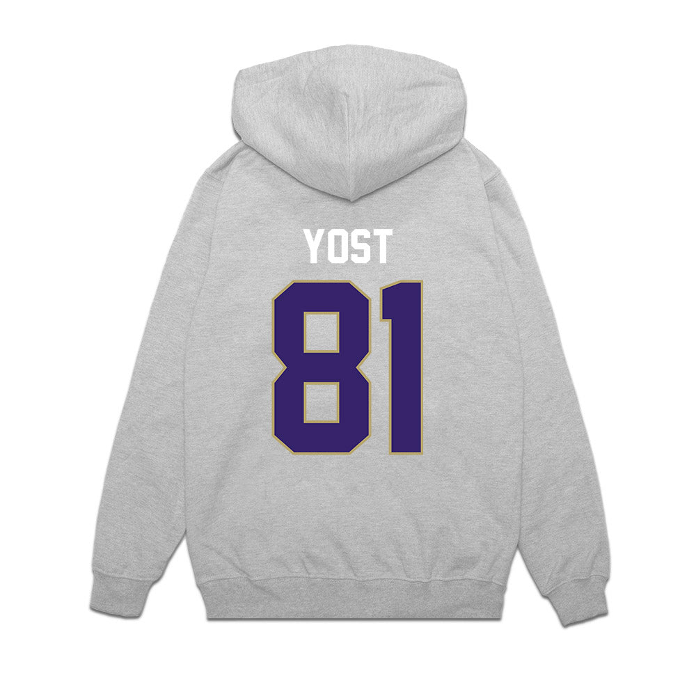 JMU - NCAA Football : Sue Yost - Vintage Football Premium Hooded Sweatshirt-1