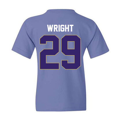 JMU - NCAA Football : KJ Wright - Vintage Football Youth T-Shirt-1