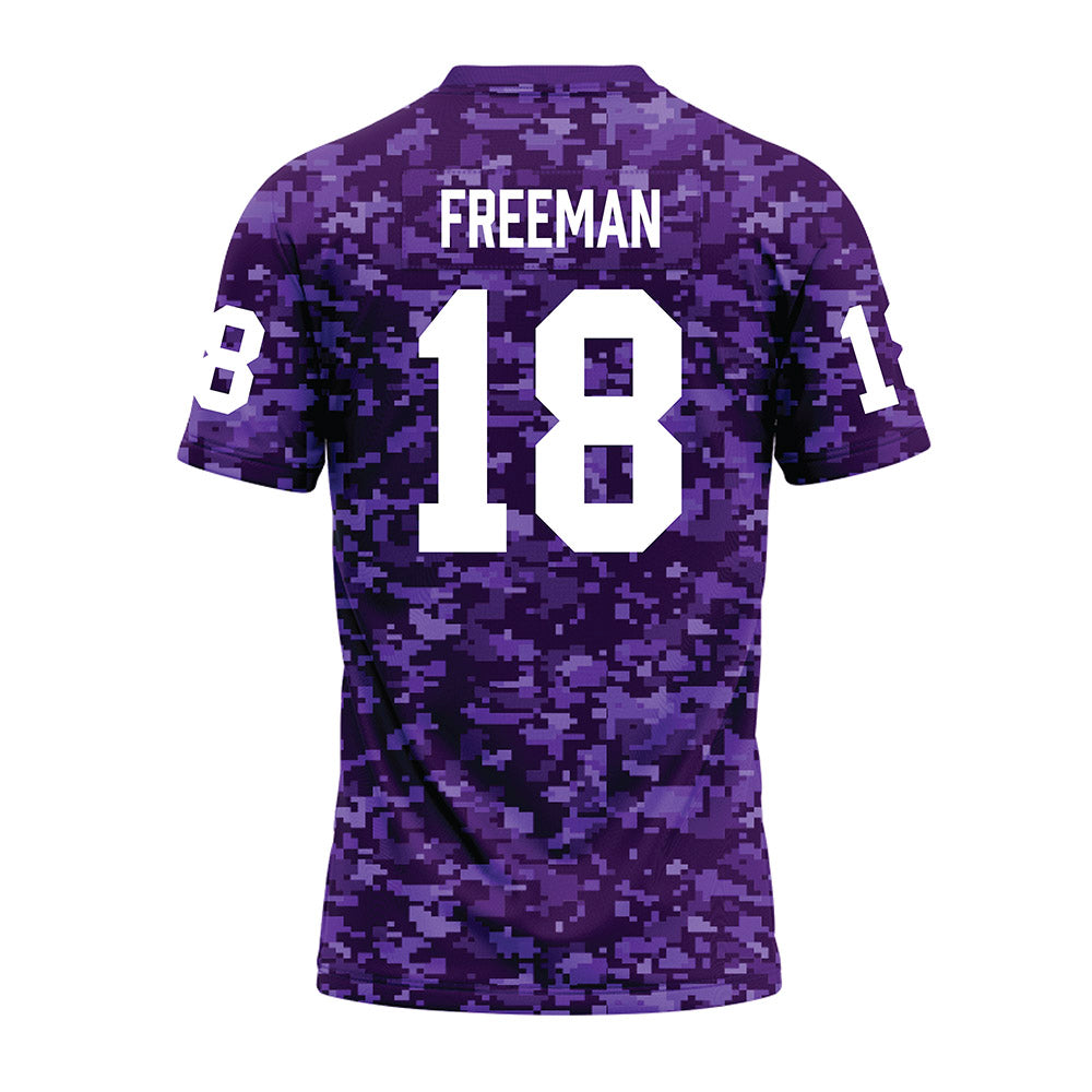 Tarleton State - NCAA Football : Matt Freeman - Purple Camo Premium Football Jersey-1