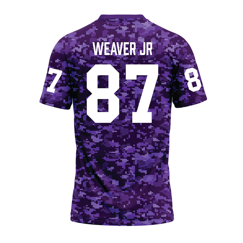 Tarleton State - NCAA Football : Rodrick Weaver Jr - Purple Camo Premium Football Jersey-1