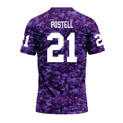 Tarleton State - NCAA Football : Jeremiah Postell - Purple Camo Premium Football Jersey-1