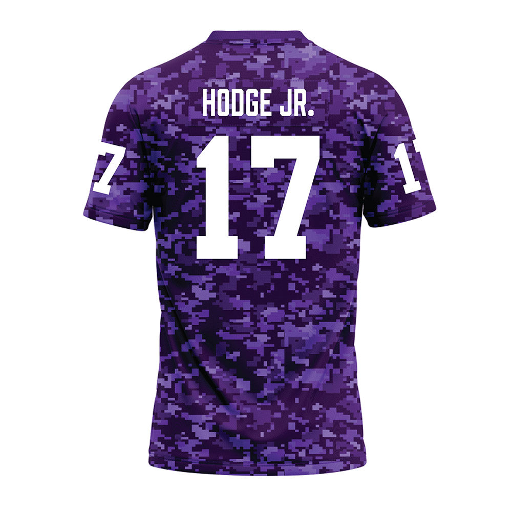 Tarleton State - NCAA Football : Michael Hodge Jr. - Purple Camo Premium Football Jersey-1