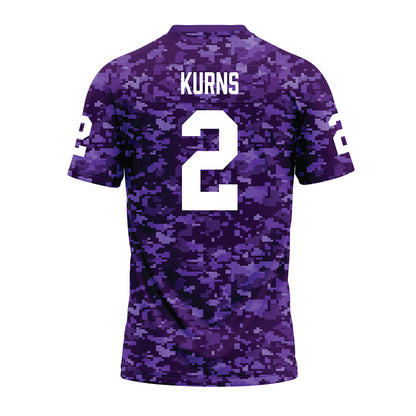 Tarleton State - NCAA Football : Kasyus Kurns - Purple Camo Premium Football Jersey-1