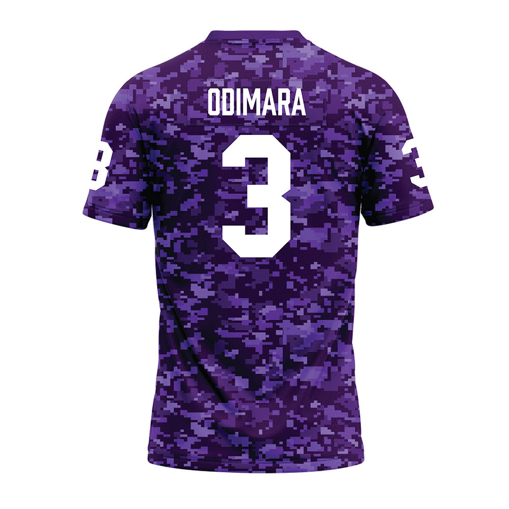 Tarleton State - NCAA Football : Les Odimara - Purple Camo Premium Football Jersey-1