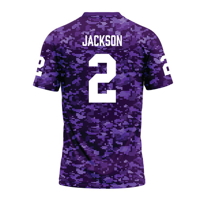 Tarleton State - NCAA Football : Cody Jackson - Purple Camo Premium Football Jersey-1