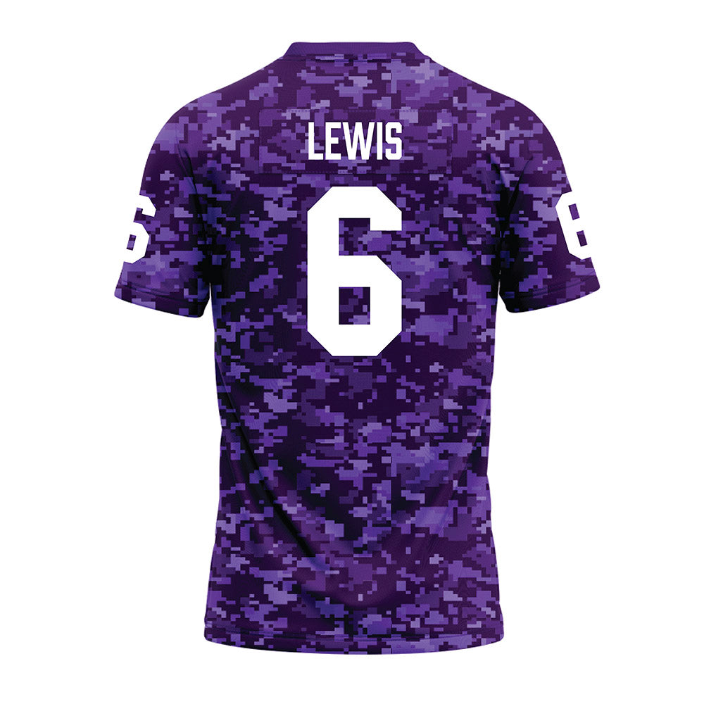 Tarleton State - NCAA Football : Caleb Lewis - Purple Camo Premium Football Jersey-1