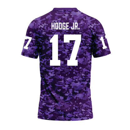 Tarleton State - NCAA Football : Michael Hodge Jr. - Purple Camo Premium Football Jersey-1