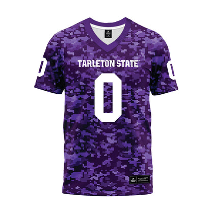 Tarleton State - NCAA Football : Nate Boudy - Purple Camo Premium Football Jersey-0