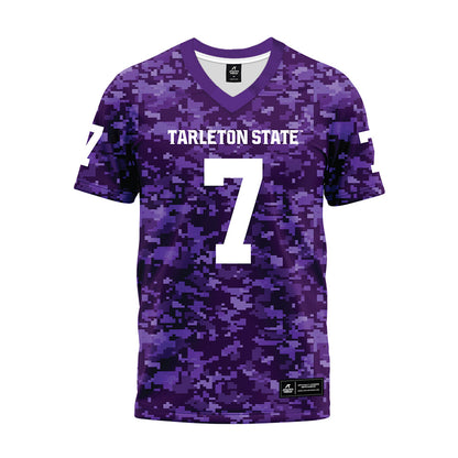 Tarleton State - NCAA Football : Jaylen Jackson - Purple Camo Premium Football Jersey-0