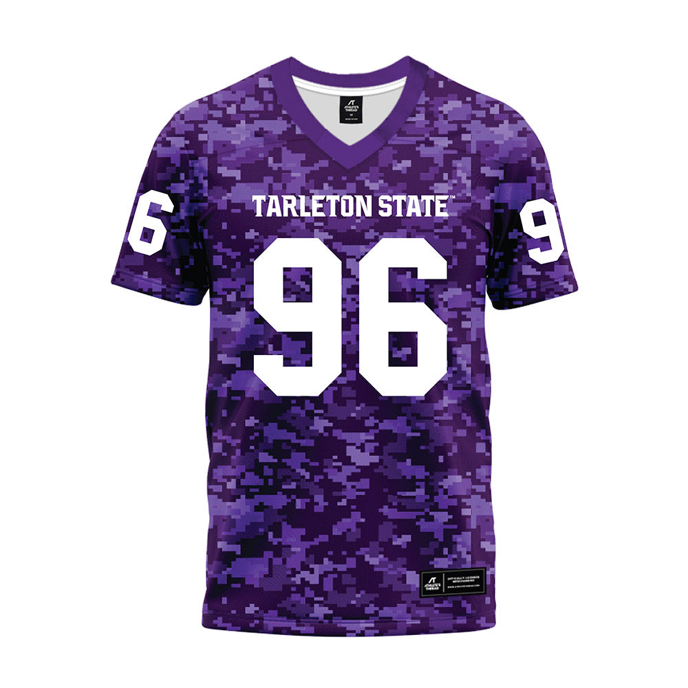 Tarleton State - NCAA Football : Deonte Bryant - Purple Camo Premium Football Jersey-0