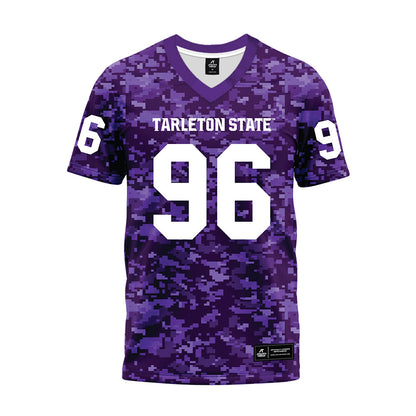 Tarleton State - NCAA Football : Deonte Bryant - Purple Camo Premium Football Jersey-0