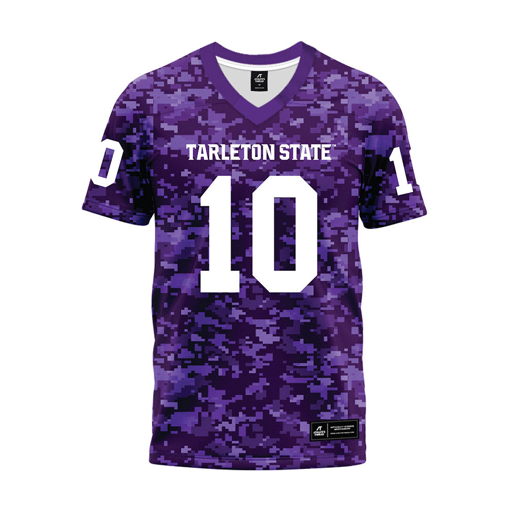 Tarleton State - NCAA Football : Bryce Parker - Purple Camo Premium Football Jersey-0