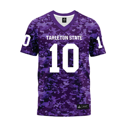 Tarleton State - NCAA Football : Bryce Parker - Purple Camo Premium Football Jersey-0