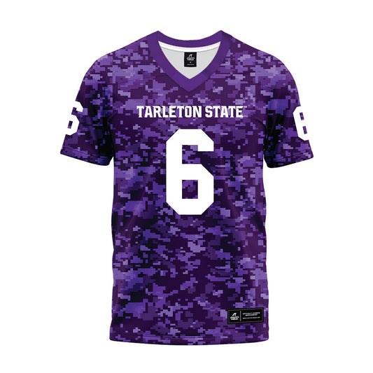 Tarleton State - NCAA Football : Darius Cooper - Purple Camo Premium Football Jersey-0