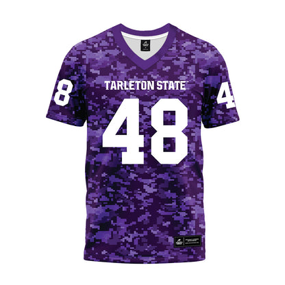 Tarleton State - NCAA Football : Broderick Johnson - Purple Camo Premium Football Jersey-0