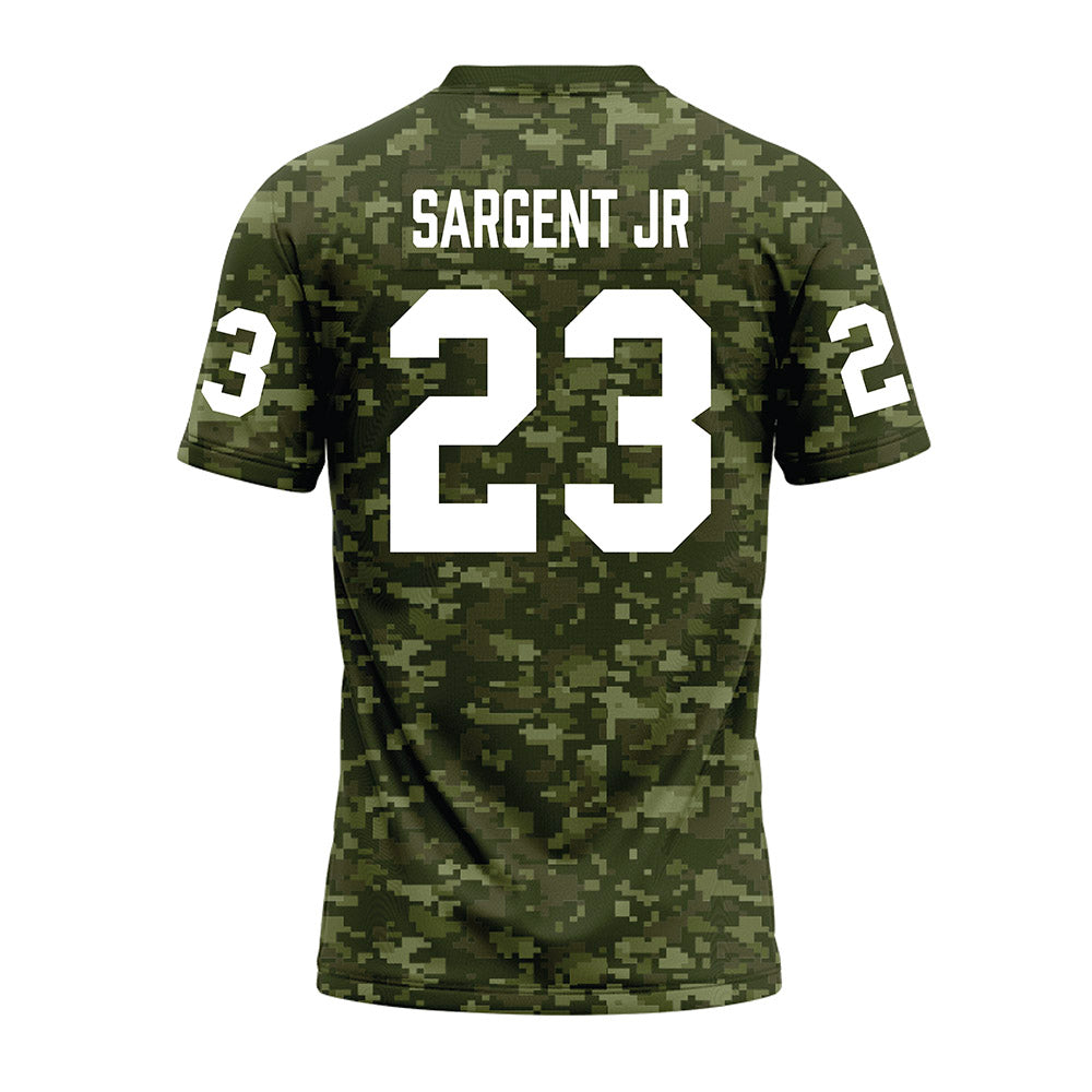 Tarleton State - NCAA Football : Adrian Sargent Jr - Military Green Camo Premium Football Jersey-1