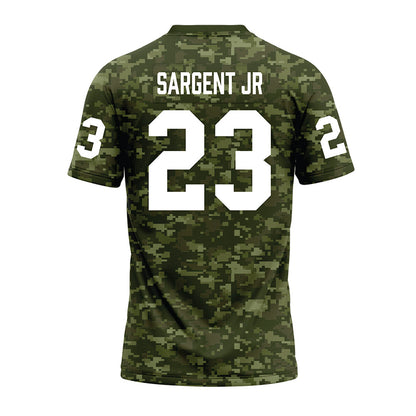 Tarleton State - NCAA Football : Adrian Sargent Jr - Military Green Camo Premium Football Jersey-1