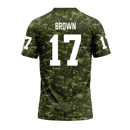 Tarleton State - NCAA Football : Kaleb Brown - Military Green Camo Premium Football Jersey-1
