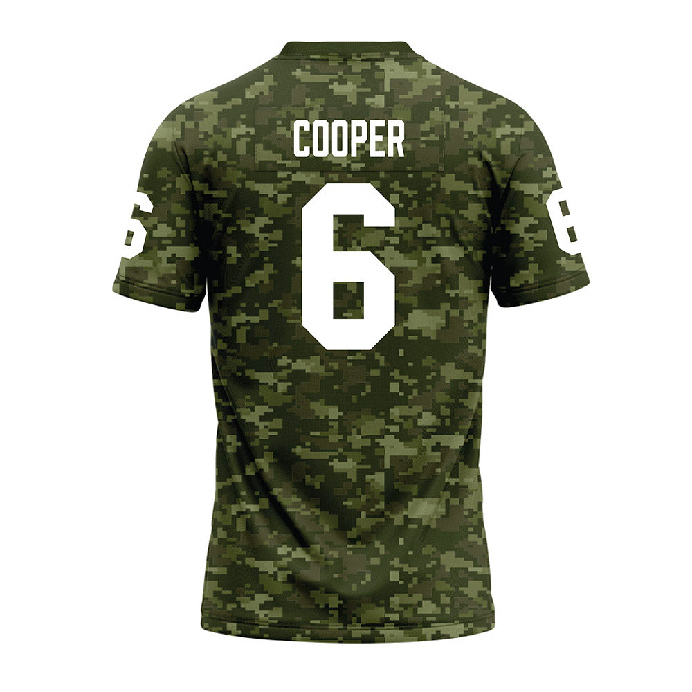 Tarleton State - NCAA Football : Darius Cooper - Military Green Camo Premium Football Jersey-1