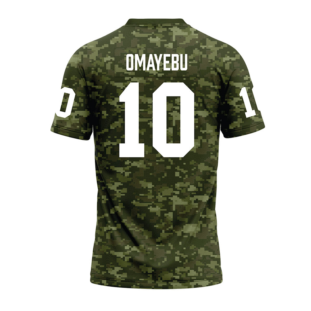 Tarleton State - NCAA Football : Benjamin Omayebu - Military Green Camo Premium Football Jersey-1