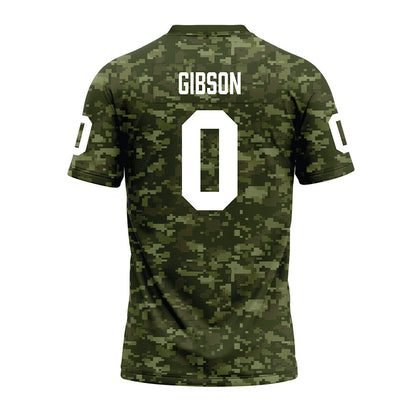 Tarleton State - NCAA Football : Maasai Gibson - Military Green Camo Premium Football Jersey-1
