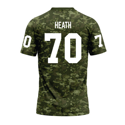 Tarleton State - NCAA Football : Antonio Heath - Military Green Camo Premium Football Jersey-1