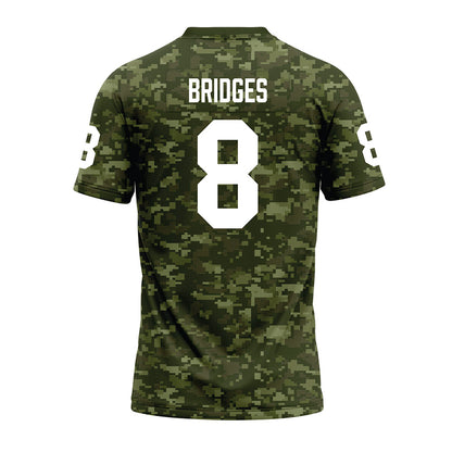 Tarleton State - NCAA Football : Braelon Bridges - Military Green Camo Premium Football Jersey-1