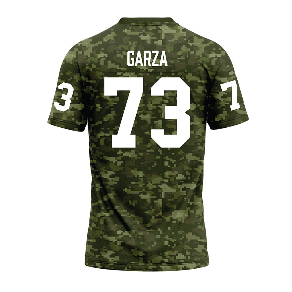 Tarleton State - NCAA Football : Rowdy Garza - Military Green Camo Premium Football Jersey-1