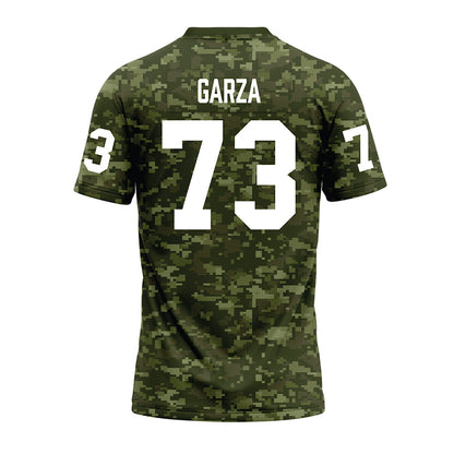 Tarleton State - NCAA Football : Rowdy Garza - Military Green Camo Premium Football Jersey-1