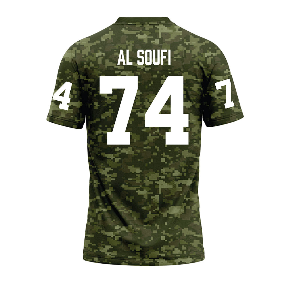 Tarleton State - NCAA Football : Kariem Al Soufi - Military Green Camo Premium Football Jersey-1