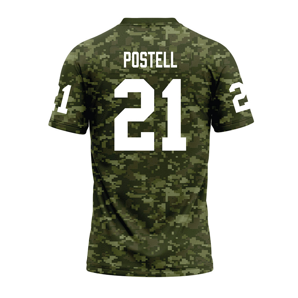 Tarleton State - NCAA Football : Jeremiah Postell - Military Green Camo Premium Football Jersey-1