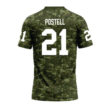 Tarleton State - NCAA Football : Jeremiah Postell - Military Green Camo Premium Football Jersey-1