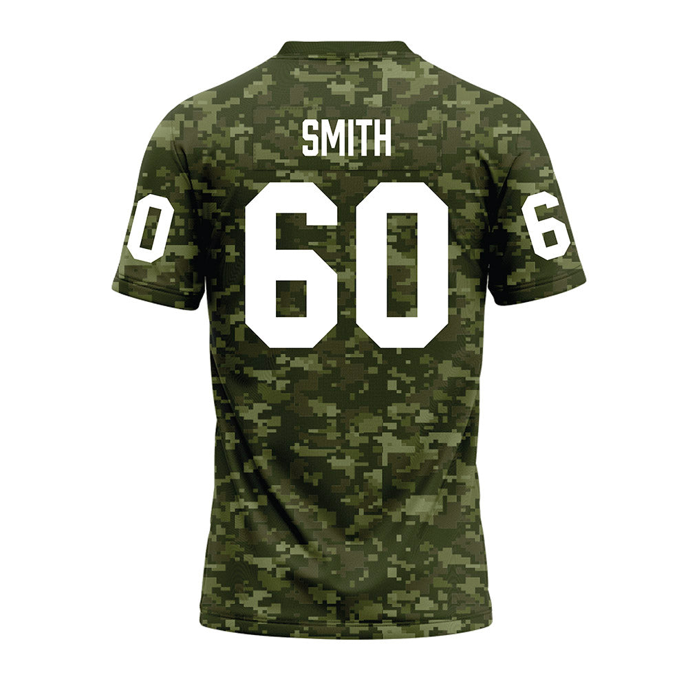 Tarleton State - NCAA Football : Hunter Smith - Military Green Camo Premium Football Jersey-1