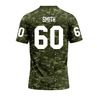 Tarleton State - NCAA Football : Hunter Smith - Military Green Camo Premium Football Jersey-1