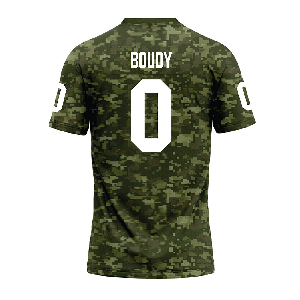 Tarleton State - NCAA Football : Nate Boudy - Military Green Camo Premium Football Jersey-1