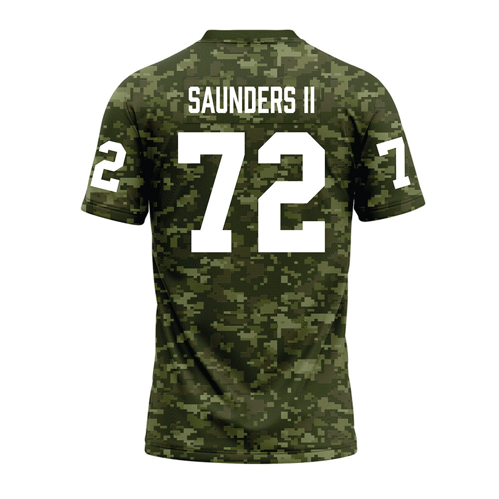 Tarleton State - NCAA Football : Terrance Saunders II - Military Green Camo Premium Football Jersey-1