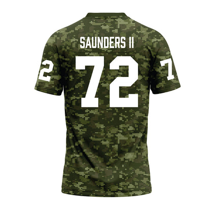 Tarleton State - NCAA Football : Terrance Saunders II - Military Green Camo Premium Football Jersey-1