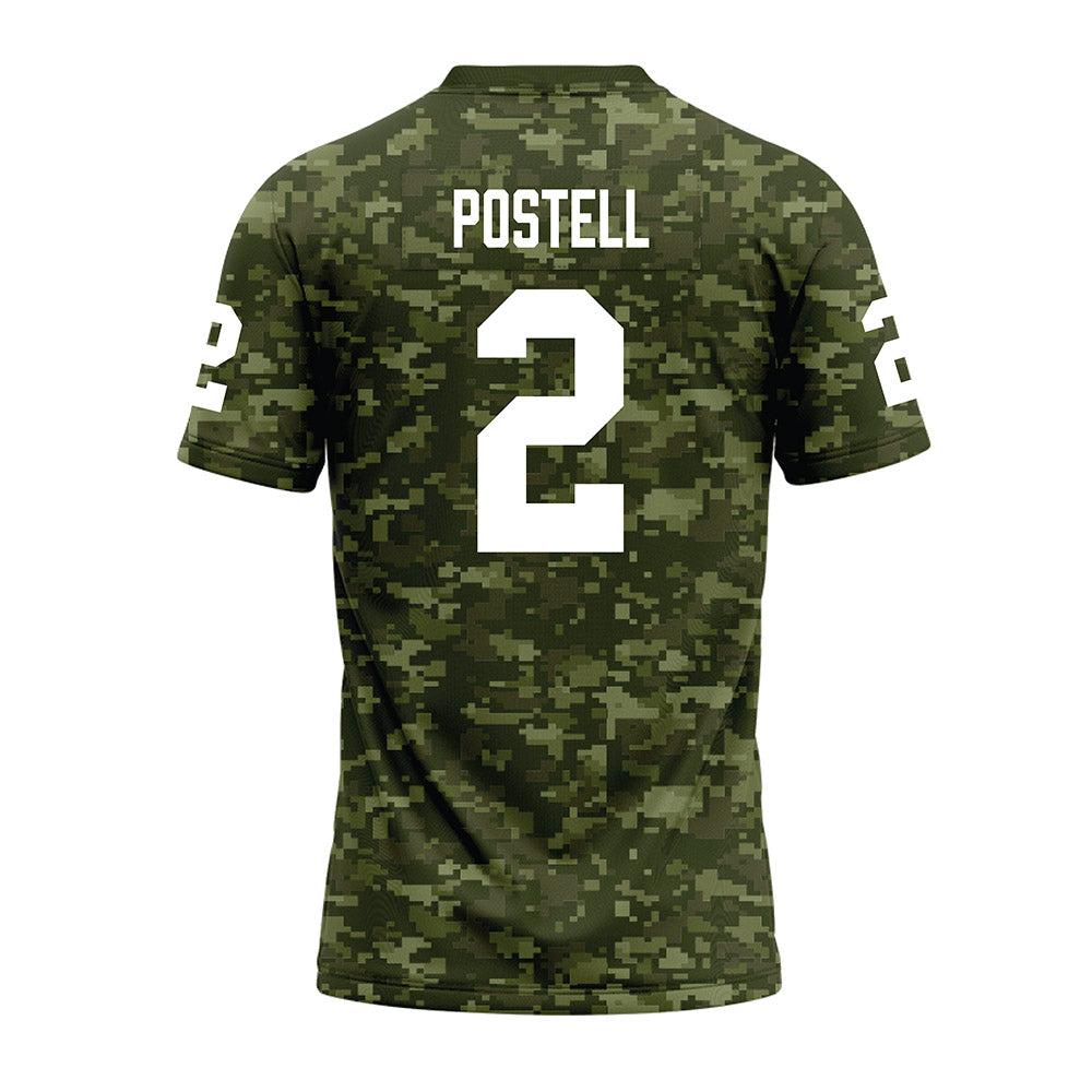 Tarleton State - NCAA Football : Jeremiah Postell - Military Green Camo Premium Football Jersey-1